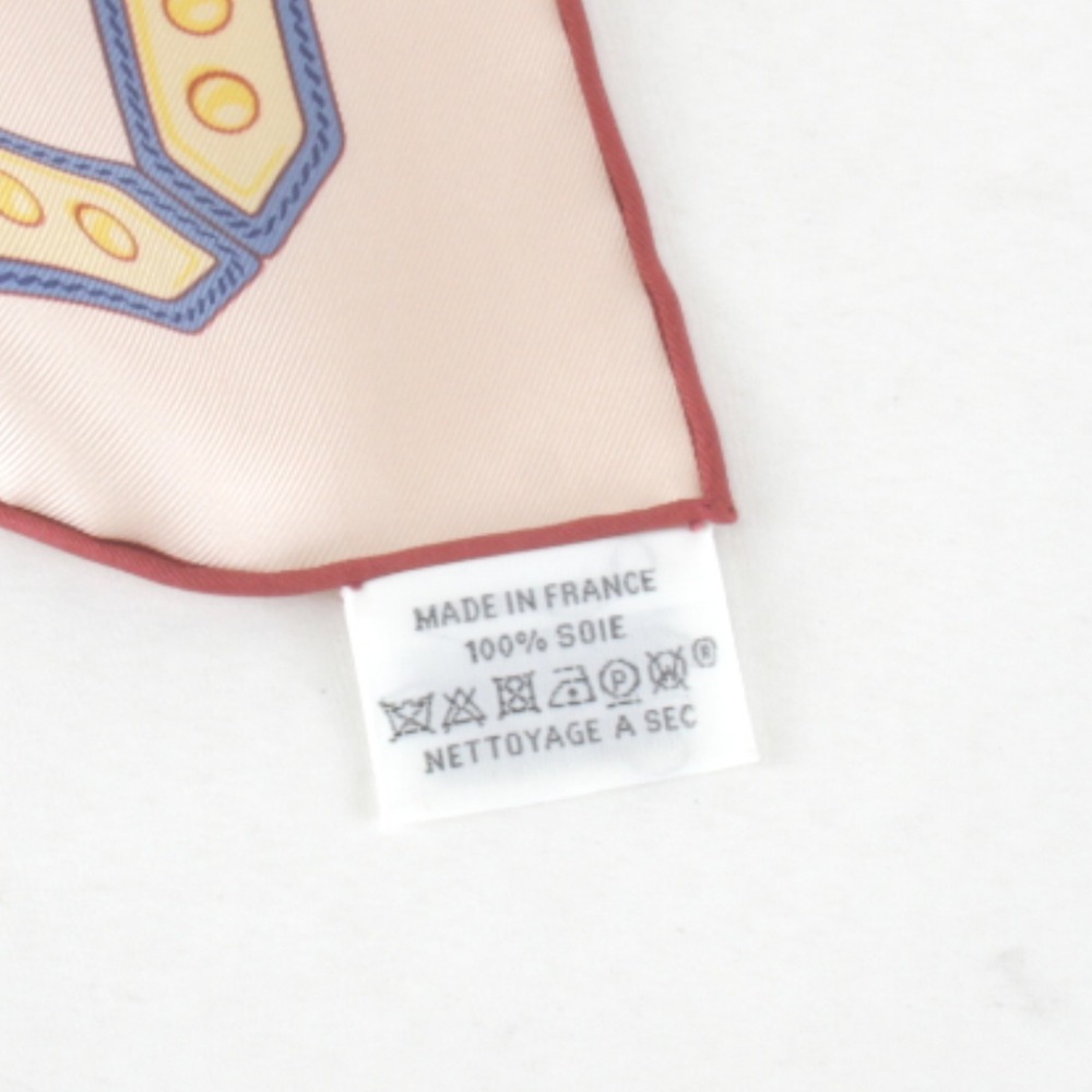 HERMES Pink Silk Scarf - Picture 7 of 9